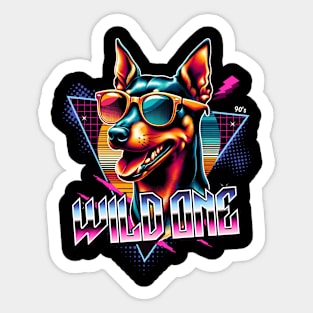 Wild One Miniature Pinscher Dog Sticker